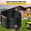 40' 50A RV Camp Power Cord Generator Cord 6/3 + 8/1 AWG NEMA 14-50P to Bare Wire