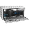 Underbody Truck Box, 36"×14"×16" Pickup Storage Box, Heavy Duty Aluminum Diamond Plate Tool Box with Lock and Keys