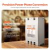 VEVOR 3 Phase Converter - 15HP 53A 220V Single Phase to 3 Phase Converter, 220V Input/Output