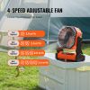Portable Fan Rechargeable 8 inch, Battery Powered Fan with LED Lantern, 4 Speeds Adjustable Portable Small Table Fan Personal
