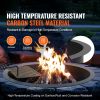 Fire Pit Ring, Fire Pit Insert with Barbecue Fire Ring, 40-In Outer/36-In Inner Diameter, 8.5in Height