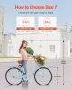 VEVOR Cruiser Bike, 1-Speed, 26-Inch Light Blue Beach Cruiser Bike with Large Capacity Basket and Rear Rack
