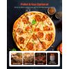 Dual Fuel Pizza Oven Outdoor, 12 in Wood Fire & Propane Gas Pizza Oven, Pellet & Propane Pizza-Maker with Thermometer