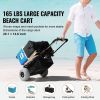 Beach Dolly with Big Wheels for Sand, 20.1" x 14.6" Cargo Deck, w/ 9" Balloon Wheels