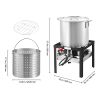 100 Qt Seafood Boiling Kit with Strainer, Outdoor Seafood Boil Pot and Basket, Cooking Set for Crab Crawfish Lobster Boiling