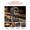 Outdoor Pizza Oven, 12" Pellet Fire Ovens, 2-Layer Pizza Oven Wood Fired, Wood Burning Outdoor Pizza-Oven with 2 Removable Wheels