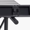 Folding Camping Table, Portable Roll Up Side Tables, Lightweight Aluminum Beach Table with Adjustable Height, Large Storage Bag and Carry Bag