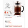 French Press Coffee Maker, 34 Ounce 1 Liter Borosilicate Glass Coffee Press Tea Maker with Stainless Steel Filter