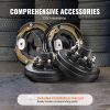 Trailer Hub Drum Kits 8 on 6.5" B.C. with 12" x 2" Electric Brakes, Self-Adjusting Trailer Brake Assembly for 7000 lbs Axle, 5-Hole Mounting
