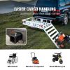 50 x 29.5 x 8.7 inch Hitch Cargo Carrier, 500lbs Capacity Trailer Hitch Mounted Cargo Basket, Aluminum Luggage Carrier Rack with Folding Ramp