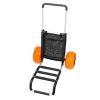 Beach Dolly with Big Wheels for Sand, 29.9" x 15.4" Cargo Deck, w/ 12" Solid Wheels