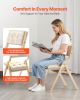 VEVOR Wooden Folding Chairs with Cushion, Set of 2, Portable Foldable Cushion Chair with Wooden Frame, Modern Padded Dining Chair for Kitchen, Office