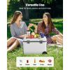 Portable Cooler, 45 QT Wheeled Cooler with Ice Retention, Heavy-Duty Handles and Cup Holder, Lightweight Rigid Material Insulated Portable Cooler