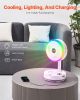 VEVOR 10 inch Portable Foldable Rechargeable Oscillating Fan, 3-in-1 Battery Operated with Remote Control, Quiet Desk/Table Pedestal Fan, 9 Speeds