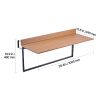 Balcony Hanging Table, 15 x 39 in Folding Balcony Railing Table, Outdoor Balcony Bar Table for Railings, 5-Level Adjustable