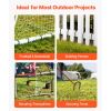 Rebar Stakes, 12-Inch, Heavy-Duty 0.4 in Diameter J Hook, Galvanized Steel Ground Anchors with Chisel Point End & Rust-Resistant Coating