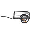 Bike Cargo Trailer, 160 lbs Load Capacity, Heavy-Duty Bicycle Wagon Cart, Foldable Compact Storage & Quick Release with Universal Hitch, 16" Wheels