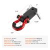 Shackle Hitch Receiver, Fits 2" Receivers, 52900 lbs Breaking Strength, D Ring Shackle with Trailer Hitch Lock Pin