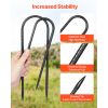 Rebar Stakes, 10-Inch, Heavy-Duty 0.32 in Diameter U Shape, Galvanized Steel Ground Anchors with Chisel Point End & Rust-Resistant Coating