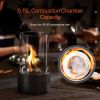 Tabletop Fire Pit, 6 inch Metal Tabletop Fireplace Indoor Outdoor Decor, Portable Rubbing Alcohol Burner Smores Maker with Glass