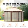 Patio Gazebo for 6-8 Person, 10 x 10 FT Backyard Gazebo, with Mosquito Netting, Metal Frame, and PU Coated 180G Polyester