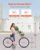 VEVOR Cruiser Bike, 1-Speed, 26-Inch Pink Beach Cruiser Bike with Large Capacity Basket and Rear Rack