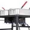 Outdoor Propane Deep Fryer, Dual-Tank 18QTx2 Commercial Fryer, Multi-Purpose Portable Frying Cart with Wheel, 3 Basket, 2 Thermometer