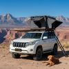 Rooftop Tent Hard Shell with USB Outlet, Winter Thermal Liner, Summer Side Awning&Luggage Racks for 4 Season Camping