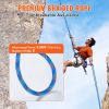 10.2mm Dynamic Climbing Rope, 70M(230ft) Outdoor Rock Climbing Rope 25KN Breaking Tension, Stretchable Fiber Rope with Steel Snap Hooks for Escape