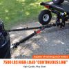 Tow Bar, 7500 lbs Towing Capacity with Ropes, Powder-Coating Alloy Steel Bumper-Mounted Universal Towing Bar with Max 52 inches Telescopic Rod