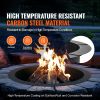 Fire Pit Ring, 36-Inch Outer/30-Inch Inner Diameter, 10inch Height 2.5mm Thick Fire Pit Insert