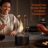 Tabletop Fire Pit, 6 inch Metal Tabletop Fireplace Indoor Outdoor Decor, Portable Rubbing Alcohol Burner Smores Maker with Glass