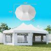29' x 21' Canopy Party Event Tent with 2 Pull-Back Doors, White