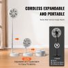 8 Inch Foldable Oscillating Standing Fan with Remote Control, 4 Speed Adjustable Portable Desk Quiet Fan, 7200mah Rechargeable USB Small Fan