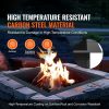 Fire Pit Ring, 36x36 in Outer/30x30 in Inner Diameter, 10inch Height Square Fire Pit Insert