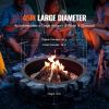 Fire Pit Ring, 45-Inch Outer/39-Inch Inner Diameter, 10inch Height Fire Pit Insert, Heavy Duty Carbon Steel Liner DIY Campfire Ring above or In-Ground