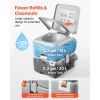 Portable Toilet, 5.3 Gallon Detachable Waste Tank, 120 Flushes, Camping Toilet for Adults, Outdoor Travel Potty with Level Indicator, Carry Bag