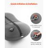 Inflatable Camping Pillow, 5-Inch Thickened Travel Pillow, Soft Backpacking Pillows with Removable & Washable Cover, Storage Bag