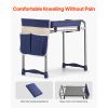 Garden Kneeler and Seat, 11 in Wide Thick Kneeling Pad, Heavy Duty Garden Kneeling Stool, Folding Garden Seat with 1 Tool Bag