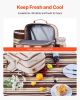 VEVOR Picnic Backpack, Beach Picnic Backpack Bag for 4 Person with Insulated Cooler Compartment, Detachable Bottle/Wine Holder, Lightweight Blanket