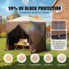 Pop Up Gazebo Tent, Pop-Up Screen Tent 4 Sided Canopy Sun Shelter with 4 Removable Privacy Wind Cloths & Mesh Windows