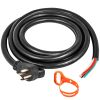 30' 50A RV Camp Power Cord Generator Cord 6/3 + 8/1 AWG NEMA 14-50P to Bare Wire