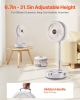 VEVOR 10 inch Portable Foldable Rechargeable Oscillating Fan, 3-in-1 Battery Operated with Remote Control, Quiet Desk/Table Pedestal Fan, 9 Speeds