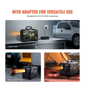 8KW Diesel Heater, 12V/24V All in One Diesel Air Heater, Bluetooth APP Control, Remote Control and Display Screen, CO Alarm (Structure: Horizontal)