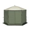 Pop Up Gazebo Tent, Pop-Up Screen Tent 6 Sided Canopy Sun Shelter with 6 Removable Privacy Wind Cloths & Mesh Windows